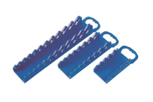Blue Short Wrench Spanner Holder Set 3pc - Holds 25 Spanners Wrenches in total - Picture 1 of 7