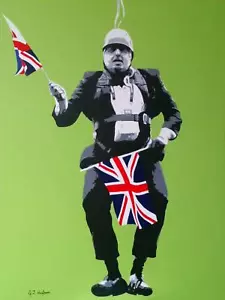 NUOVO DIPINTO ORIGINALE GARY HOGBEN ""Caro leader Boris Johnson"" primo ministro - Foto 1 di 3