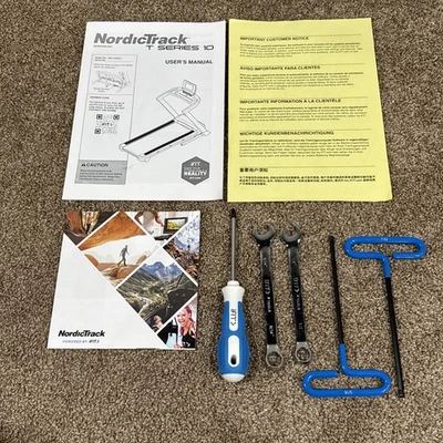 Nordic Track T Series 10 User Manual & Tools Lot Wrenches Screwdriver Allen iFIT - Image 1 of 4