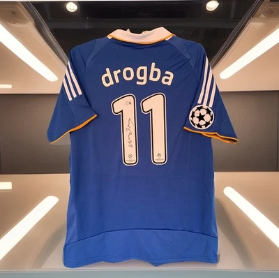 Didier Drogba Signed Autographed Chelsea FC 2008/09 Home Jersey Shirt (Beckett) - Image 1 of 4