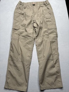 5.11 Tactical Pants Mens 34x30 Khaki Cargo Work Ripstop Outdoor Utility Hiking - Picture 1 of 7