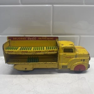 Vintage 1950's Marx Coca Cola Delivery Truck with Cases Bottles and Hand Truck - Picture 1 of 7