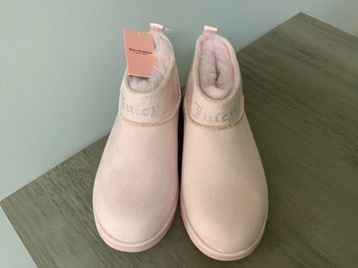 Juicy Couture Women’s Pink Fur Ankle Boots, Size 6 - Image 1 of 4