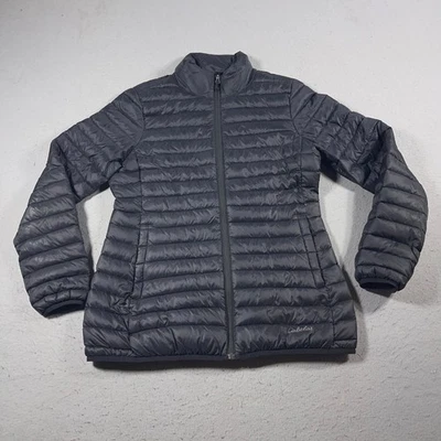 Cabela's Down Jacket Women Medium Black Packable Lightweight Puffer Outdoor Warm - Image 1 of 4