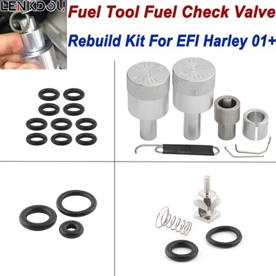 Motorcycle Fuel Tool Fuel Check Valve Rebuild Kit O Ring Kit For EFI Harley 01+ - Image 1 of 4