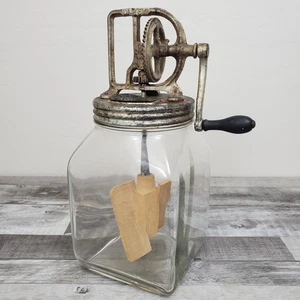 Antique Dazey No. 40 Glass Bottom Manual Hand Crank Butter Churn 4 Quart (Works) - Picture 1 of 14