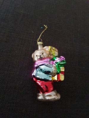 Christbaumschmuck Bär rot ca 10 cm lang (Höhe) - Bild 1 von 2