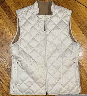 Nike Hombres XL Chaleco Acolchado Reversible Caqui Tostado Beige Vellón Cremallera Completa CK6074-236 Foto 1 de 4