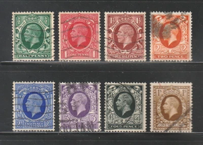 英国,斯科特 # 210 | 220,二手,乔治五世国王,1934 - 36 年常规发行 — 第 1/2 张图片