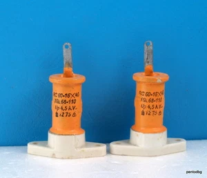 2 PIEZAS BRAZOS RFT / DRALORIC ESTÁNDAR / CONDENSADOR RC16X40 60pF 4.5KV 4.2KVA-5A - Imagen 1 de 5