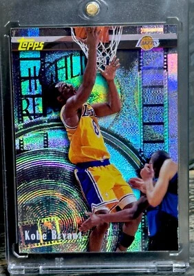 KOBE BRYANT Card Rare 90’s Topps RAINBOW HOLO Foil RARE Insert Lakers Jersey #8 - Image 1 of 4