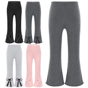 Kids Girls Pants Theme Cowboy Wild West Cowgirl Bell Bottoms Sweatpants Photo - Picture 1 of 37