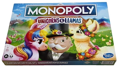 MONOPOLY GAME : Unicorns Vs Llamas Edition In Vgc (FREE UK P&P) - Image 1 of 4