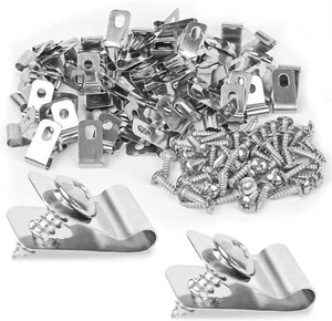 Tottist 120 piezas abrazaderas de alambre de cerca clips de montaje de cercas de acero inoxidable con... - Imagen 1 de 2