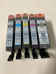Paquete de cartuchos de 5 colores OEM Canon PGI-280 CLI-281 para impresoras de inyección de tinta Canon Pixma - Imagen 1 de 1