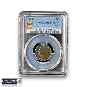 1958 Jefferson Nickel (*Certified MS64 FS by PCGS*) - Full Steps - Picture 1 of 4