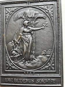 Buderus Gussplatte - 1980 - Gußeisen- feines mystisches Motiv - 12,8 x 9,5 cm - Bild 1 von 3