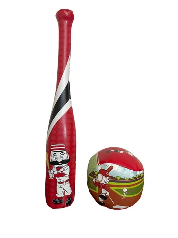 Cincinnati Reds small soft padded toy 12.5 inch bat and ball Cover