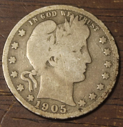 1905 S Barber Quarter Good.....................Lot 184 Cover