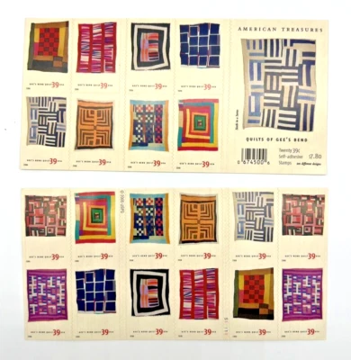 #4089-98 Quilts of Gee's Bend American Treasures - 2 Books 39¢/40 Stamps FV15.60 - Image 1 of 4