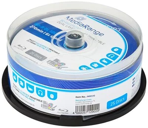 BD-R Dual Layer 50GB 6-Fache Schreibgeschwindigkeit Vollflächig bedruckbar 25... - Bild 1 von 4