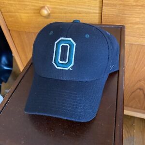 Vintage University of Oregon Ducks Fitted Hat Size 7 1/8 Zephyr Wool Black Green