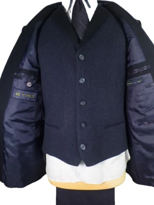 Trajes ETRO 3 Piezas 50C/40S W34 Azul Cachemira Excelente Estado Pico Foto 1 de 4