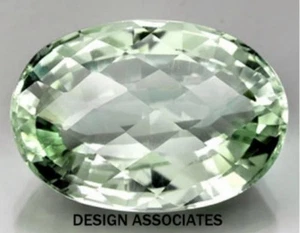 GREEN AMETHYST 18 x 13 MM OVAL BRIOLETTE CUT CHECKERBOARD TOP AAA ALL NATURAL - Picture 1 of 1