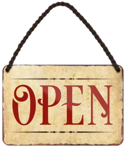  ''OPEN'' 18x12cm Blechschild - Imagen 1 de 4