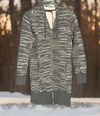 PrAna Chaqueta con Capucha Sudadera con Capucha S Gris Crema Larga Foto 1 de 4