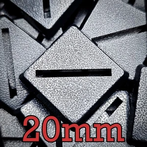 20mm Square Slotted Wargaming Plastic Bases Wargaming Brand New Wargames - Picture 1 of 11