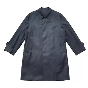 Vintage Givenchy Herren schwarzer Mantel Jacke Wollfutter Monogramm - Bild 1 von 11