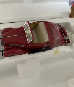 Nuevo coche modelo rojo fundido a presión Franklin 1936 convertible escala 1/24 vintage como nuevo - Imagen 1 de 4