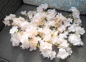 Kunstpflanze Apricot Blumen Blüten Girlande Ranke 180cm Deko Kreativ Basteln - Bild 1 von 5