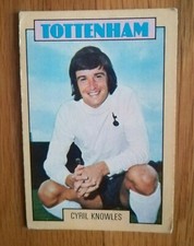 A&BC Blue Backs 72/73 Football Card #115 Cyril Knowles - Tottenham Hotspur