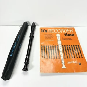 Vintage Kingsley Recorder Soprano No. 101 Included Carrying Case & Music Book - Picture 1 of 18