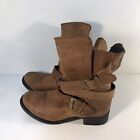 Steve Madden Lt. Brown Leather Lower Calf Boots Womens Size 6M