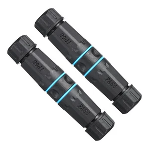 Acoplador RJ45, Doble Cabezal Blindado Ethernet Exterior LAN Cable Conector 2pzs - Imagen 1 de 6
