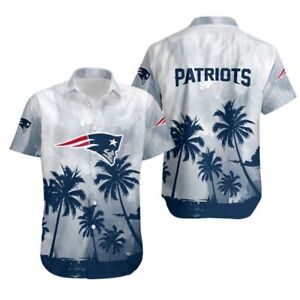 HOT!!! England Patriots Coconut Trees Hawaiian Shirt