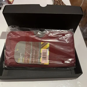 Travelon Wristlet Wallet RFID Blocking Safe ID Zip Around RED Multi Pocket NIB - Picture 1 of 5
