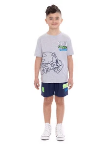Conjunto de camiseta y pantalones cortos gráficos Sonic the Hedgehog para niños, 2 piezas - Imagen 1 de 6