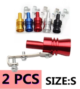 Car Turbo Sound Muffler Exhaust Pipe Oversized Roar Maker Pipe Whistle Red S - Foto 1 di 7