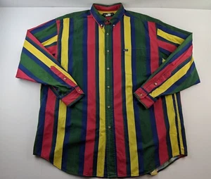 VTG USA Guess Georges Marciano Shirt Men L Multicolor Striped Button Down C3 - Picture 1 of 10