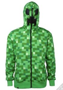 Official Minecraft Bioworld Hoodie Green Black _ Size Small