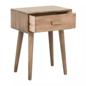 SAFAVIEH Storage Side Table 20.8" H X 11.8" W, Rectangle Wood Frame Material - Picture 1 of 9