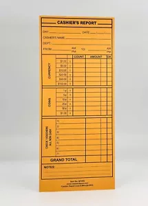 500 Cashier's Report Envelope MT850, 4 1/2" x 10 3/8", Brown Kraft 24lb, 500/Box - Picture 1 of 3