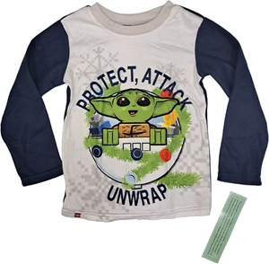 Lego Star Wars Baby Yoda Grogu Boy's Size 4/5 Pajamas Long Sleeve PJ's Top - Picture 1 of 1