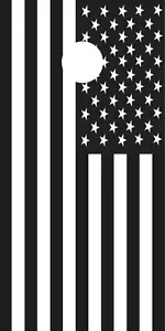 Bandiera americana nero bianco Cornhole gioco tavolo decalcomania avvolgimenti - Foto 1 di 1
