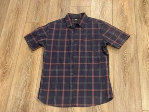 Nike 6.0 Button Up Shirt Small Adult Blue Red Plaid Short Sleeve Mens - Picture 1 of 4
