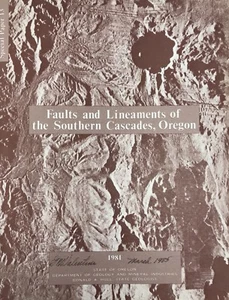 1981 Faults Lineaments Southern Cascades, OR Dept Geology & Mineral Ind (RF735) - Picture 1 of 12